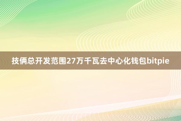 技俩总开发范围27万千瓦去中心化钱包bitpie