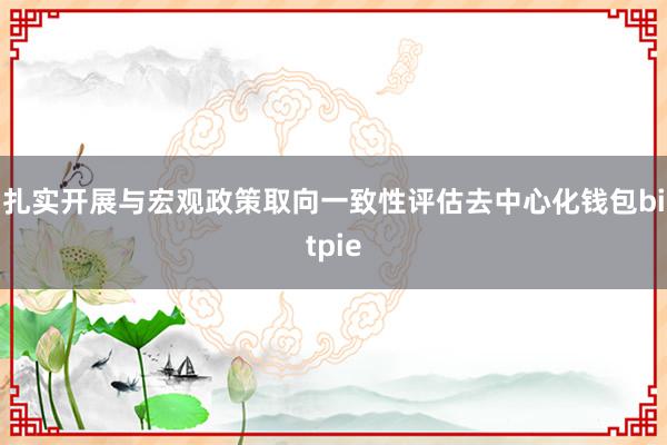 扎实开展与宏观政策取向一致性评估去中心化钱包bitpie