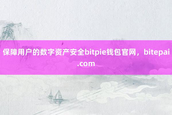 保障用户的数字资产安全bitpie钱包官网，bitepai.com