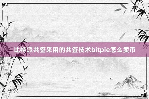 比特派共签采用的共签技术bitpie怎么卖币