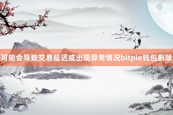 可能会导致交易延迟或出现异常情况bitpie钱包删除