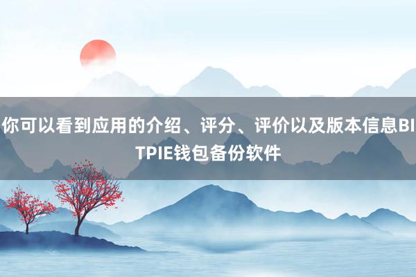 你可以看到应用的介绍、评分、评价以及版本信息BITPIE钱包备份软件