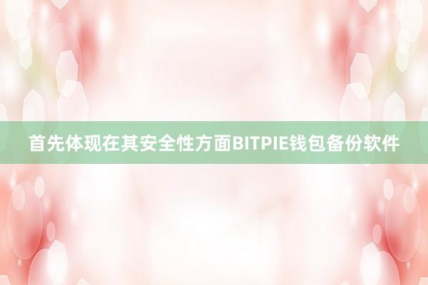 首先体现在其安全性方面BITPIE钱包备份软件