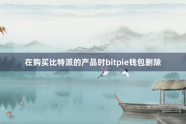 在购买比特派的产品时bitpie钱包删除