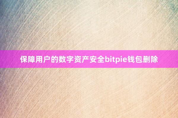 保障用户的数字资产安全bitpie钱包删除