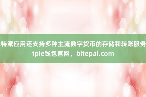 比特派应用还支持多种主流数字货币的存储和转账服务bitpie钱包官网，bitepai.com