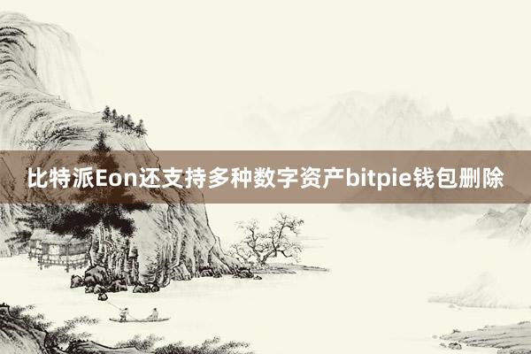 比特派Eon还支持多种数字资产bitpie钱包删除