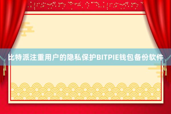 比特派注重用户的隐私保护BITPIE钱包备份软件