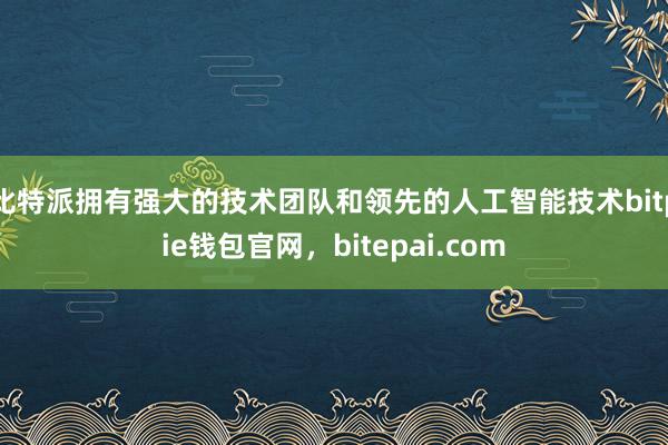 比特派拥有强大的技术团队和领先的人工智能技术bitpie钱包官网，bitepai.com