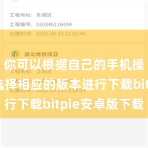 你可以根据自己的手机操作系统选择相应的版本进行下载bitpie安卓版下载