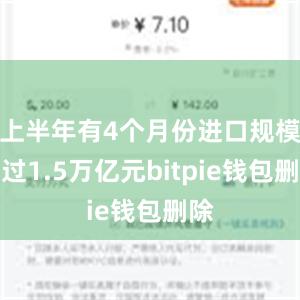 上半年有4个月份进口规模超过1.5万亿元bitpie钱包删除