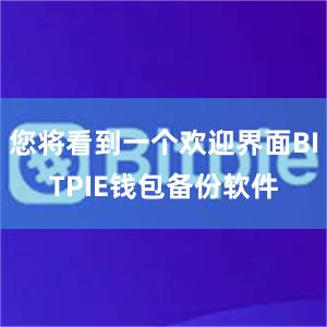 您将看到一个欢迎界面BITPIE钱包备份软件