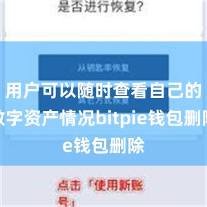 用户可以随时查看自己的数字资产情况bitpie钱包删除