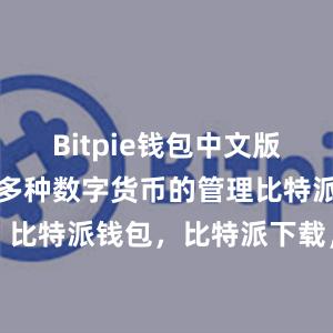 Bitpie钱包中文版还能够支持多种数字货币的管理比特派官网，比特派钱包，比特派下载，比特派钱包客户端