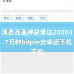 消费品品种总量达20084.7万种bitpie安卓版下载