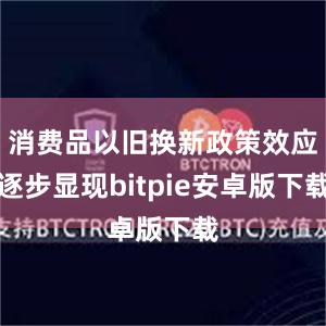 消费品以旧换新政策效应逐步显现bitpie安卓版下载